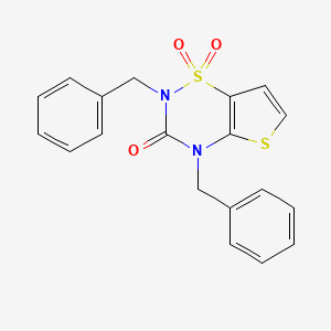 2H-Thieno(2,3-e)-1,2,4-thiadiazin-3(4H)-one, 2,4-bis(phenylmethyl)-, 1,1-dioxide