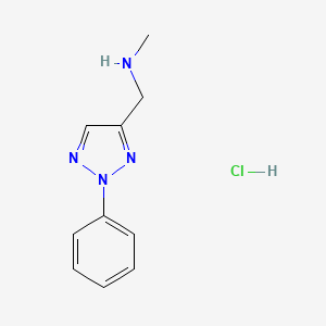 molecular formula C10H13ClN4 B1423492 甲基[(2-苯基-2H-1,2,3-三唑-4-基)甲基]胺盐酸盐 CAS No. 1334149-25-5