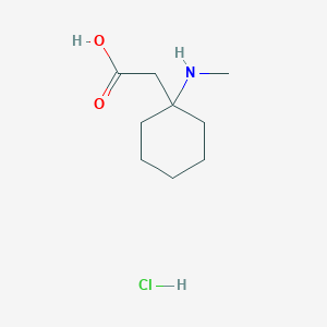 molecular formula C9H18ClNO2 B1423495 2-[1-(甲基氨基)环己基]乙酸盐酸盐 CAS No. 1354950-06-3