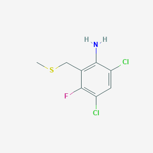 4,6-Dichloro-3-fluoro-2-[(methylsulfanyl)methyl]aniline