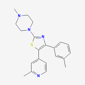 4-(3-Methylphenyl)-2-(4-methylpiperazin-1-YL)-5-(2-methyl-4-pyridyl)-1,3-thiazole