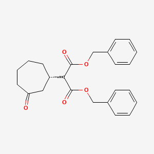 molecular formula C24H26O5 B14235027 Dibenzyl [(1S)-3-oxocycloheptyl]propanedioate CAS No. 476437-67-9