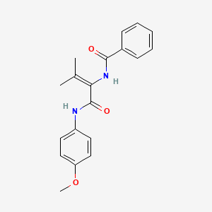 molecular formula C19H20N2O3 B14235072 N-[1-(4-methoxyanilino)-3-methyl-1-oxobut-2-en-2-yl]benzamide CAS No. 352531-99-8