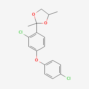 2-[2-Chloro-4-(4-chlorophenoxy)phenyl]-2,4-dimethyl-1,3-dioxolane