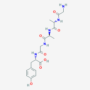 molecular formula C19H27N5O7 B14235098 Glycyl-L-alanyl-L-alanylglycyl-L-tyrosine CAS No. 570396-74-6