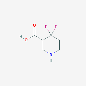 molecular formula C6H9F2NO2 B1423513 4,4-Difluoropiperidine-3-carboxylic acid CAS No. 1303973-15-0