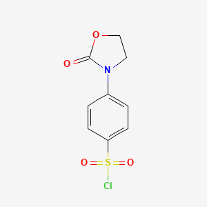molecular formula C9H8ClNO4S B1423515 4-(2-Oxo-1,3-oxazolidin-3-yl)benzene-1-sulfonyl chloride CAS No. 1097732-13-2