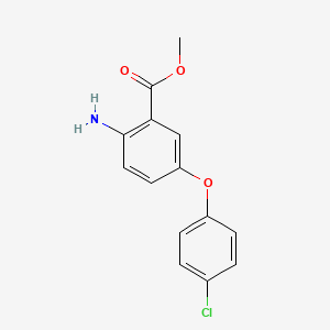 molecular formula C14H12ClNO3 B1423521 2-氨基-5-(4-氯苯氧基)苯甲酸甲酯 CAS No. 1291530-09-0