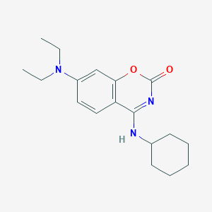 4-(Cyclohexylamino)-7-(diethylamino)-1,3-benzoxazin-2-one