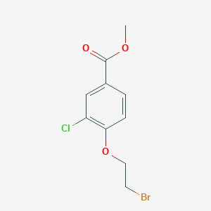 molecular formula C10H10BrClO3 B1423527 4-(2-溴乙氧基)-3-氯苯甲酸甲酯 CAS No. 205106-54-3
