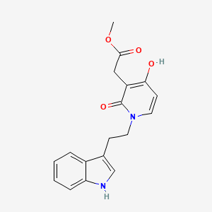 molecular formula C18H18N2O4 B1423533 2-{4-羟基-1-[2-(1H-吲哚-3-基)乙基]-2-氧代-1,2-二氢-3-吡啶基}乙酸甲酯 CAS No. 477858-73-4