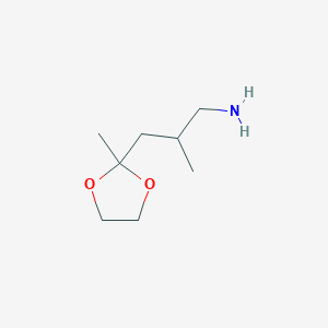 B1423534 2-Methyl-3-(2-methyl-1,3-dioxolan-2-yl)propan-1-amine CAS No. 1334146-55-2