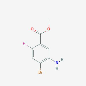 molecular formula C8H7BrFNO2 B1423537 5-氨基-4-溴-2-氟苯甲酸甲酯 CAS No. 1342446-00-7