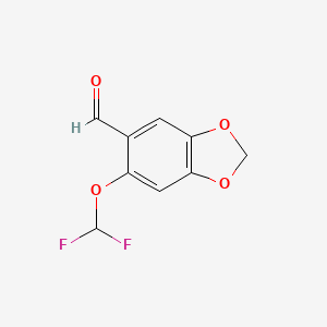 B1423544 6-(difluoromethoxy)-2H-1,3-benzodioxole-5-carbaldehyde CAS No. 1250313-60-0