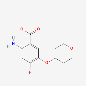 B1423546 Methyl 2-amino-4-fluoro-5-(oxan-4-yloxy)benzoate CAS No. 1354953-82-4