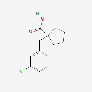 molecular formula C13H15ClO2 B1423550 1-[(3-氯苯基)甲基]环戊烷-1-羧酸 CAS No. 1226034-44-1