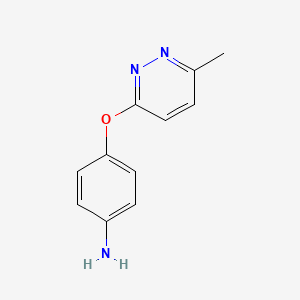 B1423551 4-[(6-Methylpyridazin-3-yl)oxy]aniline CAS No. 1216239-34-7