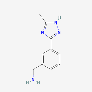 B1423556 [3-(5-methyl-4H-1,2,4-triazol-3-yl)phenyl]methanamine CAS No. 1250005-85-6