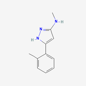 B1423559 N-methyl-5-(2-methylphenyl)-1H-pyrazol-3-amine CAS No. 1354949-43-1