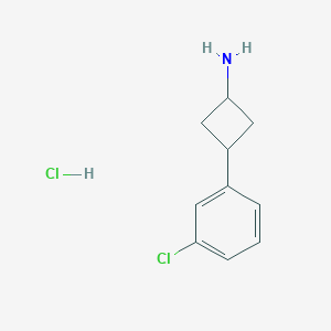 B1423562 3-(3-Chlorophenyl)cyclobutan-1-amine hydrochloride CAS No. 1807939-90-7