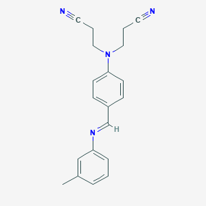 3,3'-[(4-{(E)-[(3-Methylphenyl)imino]methyl}phenyl)azanediyl]dipropanenitrile