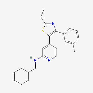 N-(Cyclohexylmethyl)-4-[2-ethyl-4-(3-methylphenyl)-1,3-thiazol-5-YL]-2-pyridylamine