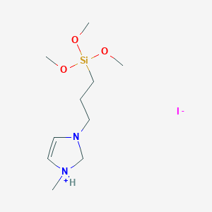 1-Methyl-3-[3-(trimethoxysilyl)propyl]-2,3-dihydro-1H-imidazol-1-ium iodide