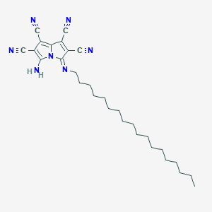 3H-Pyrrolizine-1,2,6,7-tetracarbonitrile, 5-amino-3-(octadecylimino)-