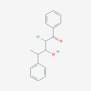 1-Pentanone, 2-chloro-3-hydroxy-1,4-diphenyl-