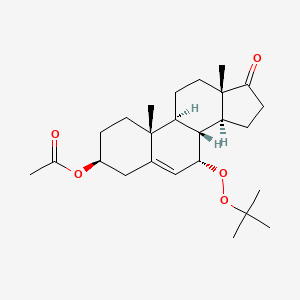 [(3S,7S,8R,9S,10R,13S,14S)-7-tert-butylperoxy-10,13-dimethyl-17-oxo-1,2,3,4,7,8,9,11,12,14,15,16-dodecahydrocyclopenta[a]phenanthren-3-yl] acetate