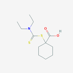 1-[(Diethylcarbamothioyl)sulfanyl]cyclohexane-1-carboxylic acid