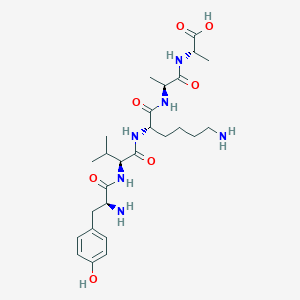 molecular formula C26H42N6O7 B14235815 L-Alanine, L-tyrosyl-L-valyl-L-lysyl-L-alanyl- CAS No. 350011-19-7