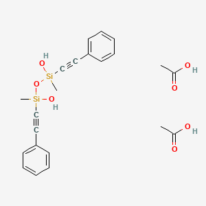 Acetic acid;hydroxy-[hydroxy-methyl-(2-phenylethynyl)silyl]oxy-methyl-(2-phenylethynyl)silane