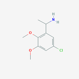 molecular formula C10H14ClNO2 B1423589 1-(5-氯-2,3-二甲氧基苯基)乙胺 CAS No. 903581-03-3