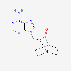 2-[(6-Amino-9H-purin-9-yl)methyl]-1-azabicyclo[2.2.2]octan-3-one