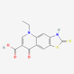 5-Ethyl-8-oxo-2-sulfanylidene-2,3,5,8-tetrahydro[1,3]thiazolo[5,4-g]quinoline-7-carboxylic acid