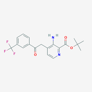 2-(2-Boc-amino-4-pyridyl)-1-[3-(trifluoromethyl)phenyl]ethanone