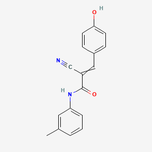 2-cyano-3-(4-hydroxyphenyl)-N-(3-methylphenyl)prop-2-enamide