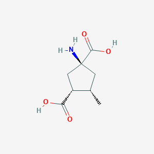 molecular formula C8H13NO4 B14236014 (1S,3R,4S)-1-Amino-4-methylcyclopentane-1,3-dicarboxylic acid CAS No. 207983-46-8