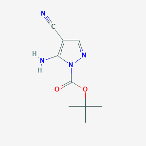 molecular formula C9H12N4O2 B1423602 叔丁基 5-氨基-4-氰基-1H-吡唑-1-羧酸酯 CAS No. 1232792-00-5