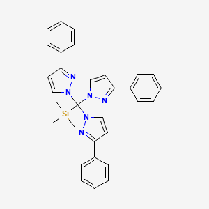 1H-Pyrazole, 1,1',1''-[(trimethylsilyl)methylidyne]tris[3-phenyl-