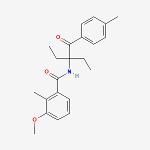 3-methoxy-2-methyl-N-[3-(4-methylbenzoyl)pentan-3-yl]benzamide