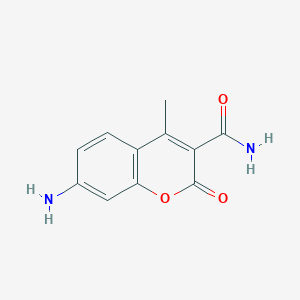 7-Amino-4-methyl-2-oxo-2H-1-benzopyran-3-carboxamide