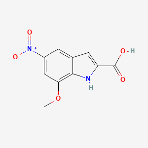 molecular formula C10H8N2O5 B1423607 7-甲氧基-5-硝基-1H-吲哚-2-羧酸 CAS No. 1082041-82-4