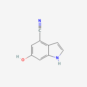 molecular formula C9H6N2O B1423608 6-羟基-1H-吲哚-4-腈 CAS No. 1082040-53-6