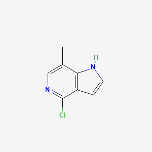 molecular formula C8H7ClN2 B1423611 4-クロロ-7-メチル-1H-ピロロ[3,2-c]ピリジン CAS No. 1082040-95-6