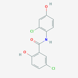 5-chloro-N-(2-chloro-4-hydroxyphenyl)-2-hydroxybenzamide