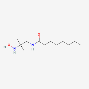 molecular formula C12H26N2O2 B14236125 Octanamide, N-[2-(hydroxyamino)-2-methylpropyl]- CAS No. 549505-85-3