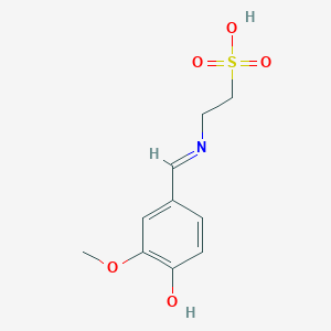 2-{[(3-Methoxy-4-oxocyclohexa-2,5-dien-1-ylidene)methyl]amino}ethane-1-sulfonic acid