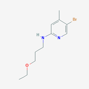 molecular formula C11H17BrN2O B1423617 N-(5-溴-4-甲基-2-吡啶基)-N-(3-乙氧基丙基)胺 CAS No. 1220036-71-4